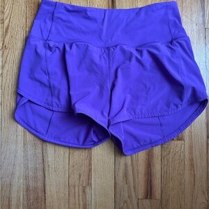 Lululemon Athletica Purple Athletic Shorts High-Waisted Performance